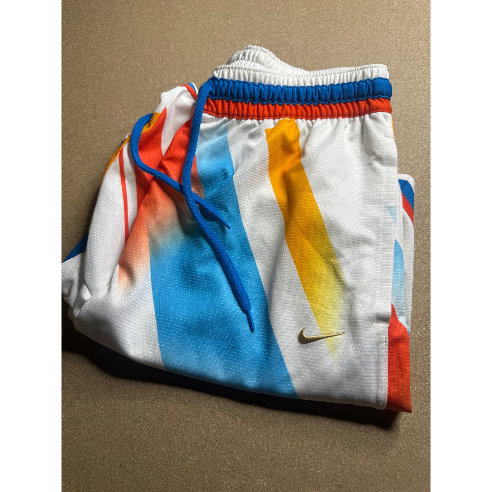 Nike Dri-Fit Basketball Shorts Mens Medium Multicolor Geometric Mesh Da5689-100